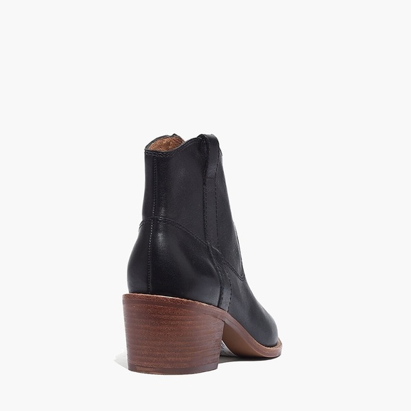 Madewell The Hailie Boot Leather In Black - Picture 3 of 16